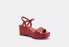 Coach Outlet Gale Wedge Sandal In Red
