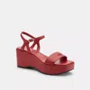 Coach Outlet Gale Wedge Sandal In Red