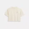 Coach Outlet Garment Dye Cropped T Shirt In Neutral