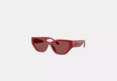 Coach Outlet Geometric Cat Eye Sunglasses In Red