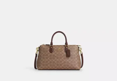 Coach Outlet Georgia Satchel Bag In Signature Canvas In Brown