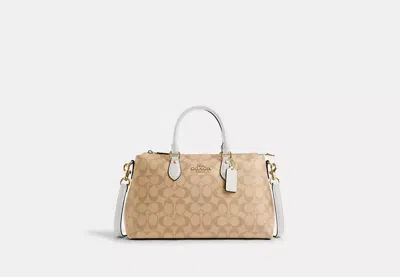 Coach Outlet Georgia Satchel In Signature Canvas In Beige