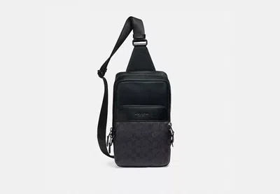 Coach Outlet Gotham Pack In Signature Canvas In Black