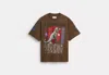 Coach Outlet Graphic Relaxed T-shirt In Organic Cotton In Brown
