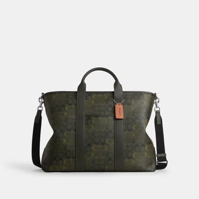 Coach Outlet Grayson Tote Bag In Signature Camo Print In Green/black