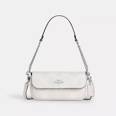 Coach Outlet Hailey Flap Bag In Signature Canvas In Multi