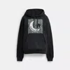 Coach Outlet Halloween Black Cat Moon Signature Square Hoodie In Black