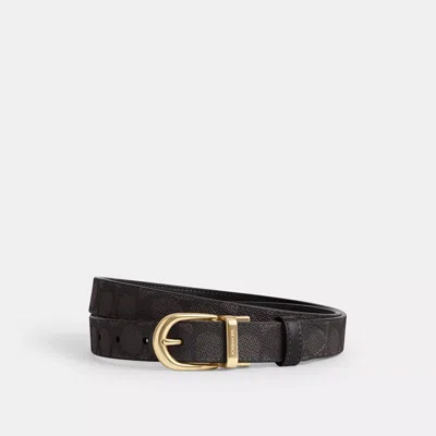 Coach Outlet Harness Buckle Cut To Size Reversible Belt, 25 Mm In Black
