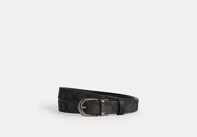 Coach Outlet Harness Buckle Cut To Size Reversible Belt, 25 Mm In Black