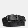 Coach Outlet Harness Buckle Cut To Size Reversible Belt, 38 Mm In Black