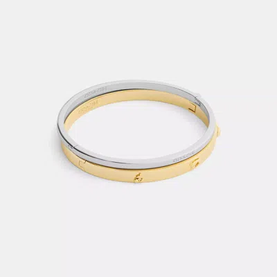 Coach Outlet Heart And Cherry Bangle Set In Gold