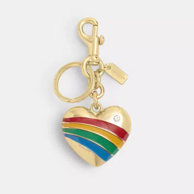 Coach Outlet Heart Bag Charm In Gold