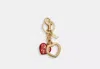 Coach Outlet Heart Bag Charm In Red