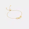 Coach Outlet Heart Cluster Slider Bracelet In Gold