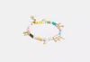 Coach Outlet Heart Multi Charm Beaded Bracelet In Yellow