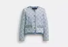 Coach Outlet Heritage C Quilted Denim Jacket In Organic Cotton In Blue