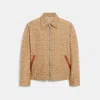 Coach Outlet Heritage Reversible Jacket In Beige