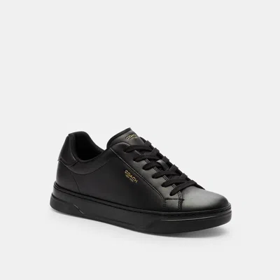 Coach Outlet High Line Sneaker In Black/black
