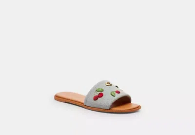 Coach Outlet Holly Sandal With Cherries In Blue