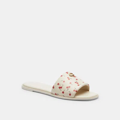 Coach Outlet Holly Sandal With Cherry Print In Multi