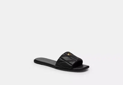 Coach Outlet Holly Sandal With Quilting In Black