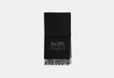 Coach Outlet Horse And Carriage Bicolor Cashmere Muffler In Black