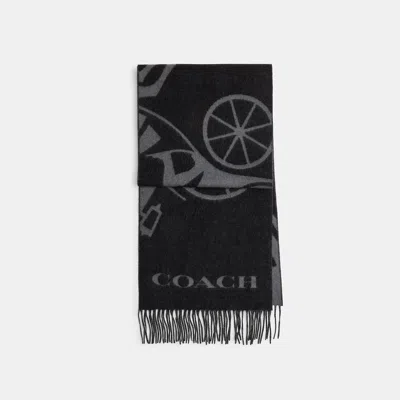 Coach Outlet Horse And Carriage Cashmere Muffler In Black