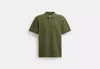 Coach Outlet Horse And Carriage Classic Polo In Organic Cotton In Green