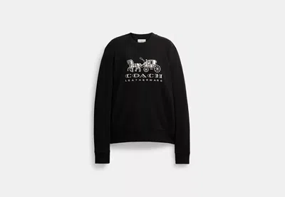 Coach Outlet Horse And Carriage Crewneck Sweatshirt In Black