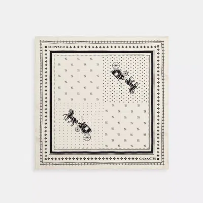 Coach Outlet Horse And Carriage Dot Print Silk Bandana In Multi