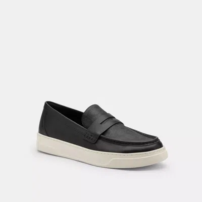 Coach Outlet Hybrid Loafer With Signature Canvas In Black
