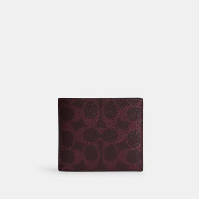 Coach Outlet Id Billfold Wallet In Black Currant