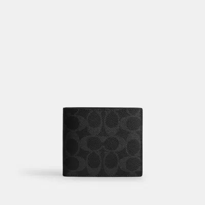 Coach Outlet Id Billfold Wallet In Black Signature