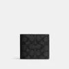 Coach Outlet Id Billfold Wallet In Signature Canvas In Grey