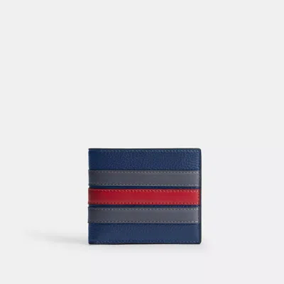 Coach Outlet Id Billfold Wallet With Varsity Stripe In Blue