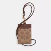 Coach Outlet Id Lanyard In Signaure Canvas