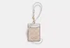 Coach Outlet Id Lanyard In Signaure Canvas In Beige