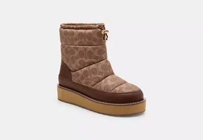Coach Outlet Idella Bootie In Signature Nylon In Brown