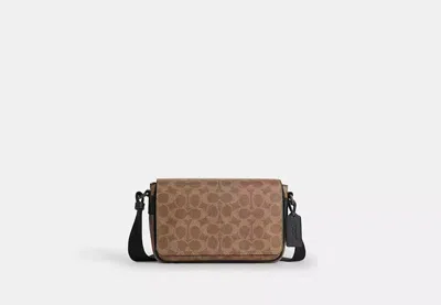 Coach Outlet Jack Flap Crossbody Bag In Signature Canvas In Brown