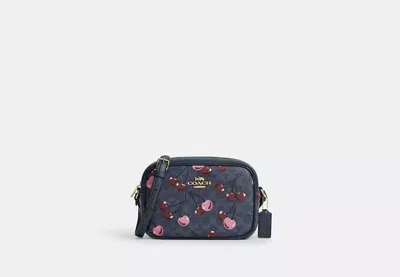 Coach Outlet Jamie Camera Bag In Signature Canvas With Cherry Print In Blue/multi