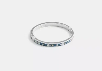 Coach Outlet Kissing Signature Enamel Hinged Bangle In Multi