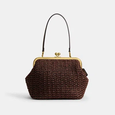 Coach Outlet Kisslock Frame Bag 27 In Brass/maple