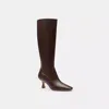 Coach Outlet Extended Calf Kitten Heel Tall Boot In Animal Print