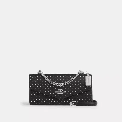 Coach Outlet Klare Envelope Crossbody Bag With Rivets In Silver