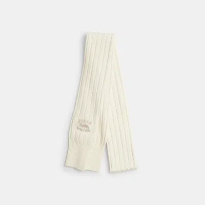 Coach Outlet Knit Scarf In Chalk
