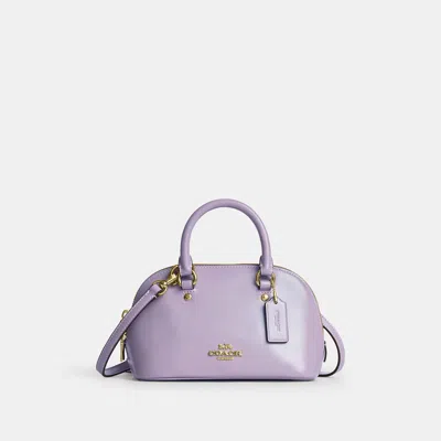 Coach Outlet Lara Mini Satchel Bag In Gold/lilac