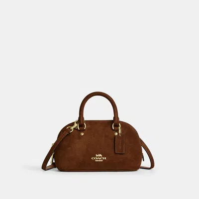 Coach Outlet Lara Mini Satchel Bag In Gold/warm Brown