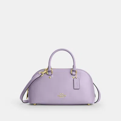 Coach Outlet Lara Satchel Bag In Gold/lilac