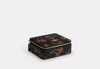 Coach Outlet Large Jewelry Box With Cherry Print In Blue