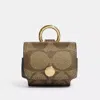 Coach Outlet Large Wireless Earbud Case In Signature Canvas In Beige